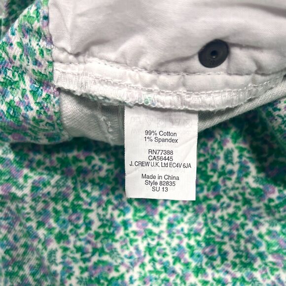 J.Crew Green/Purple Floral Toothpick Skinny Stretch Jeans Women's Size 25 - Picture 6 of 9